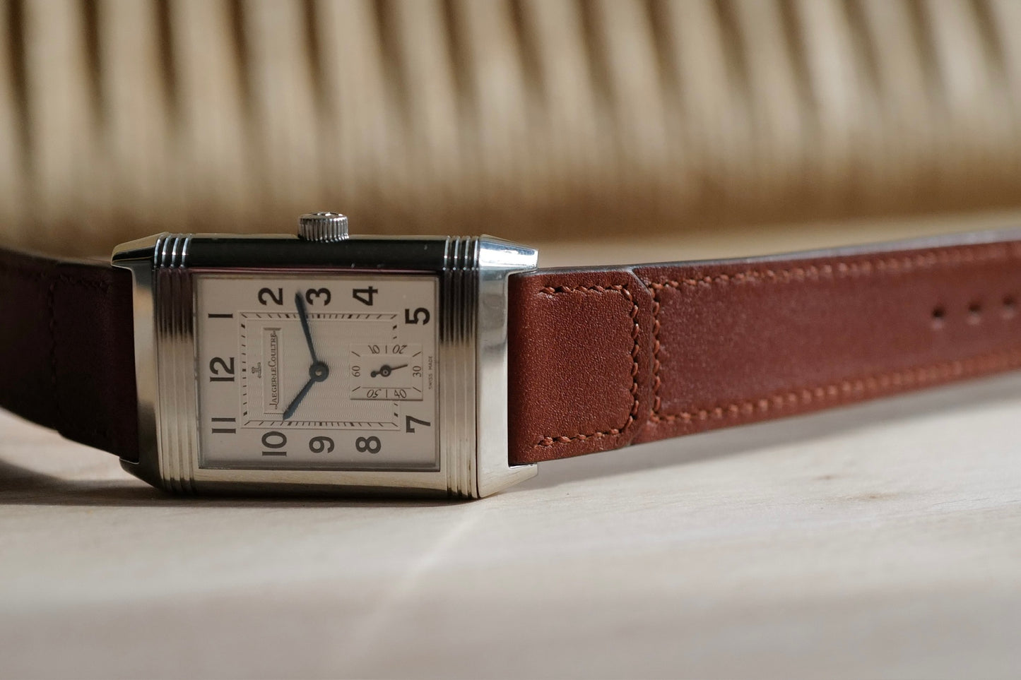 Reverso style strap in fauve baranil leather