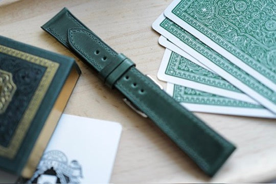 Green Shell cordovan watch strap