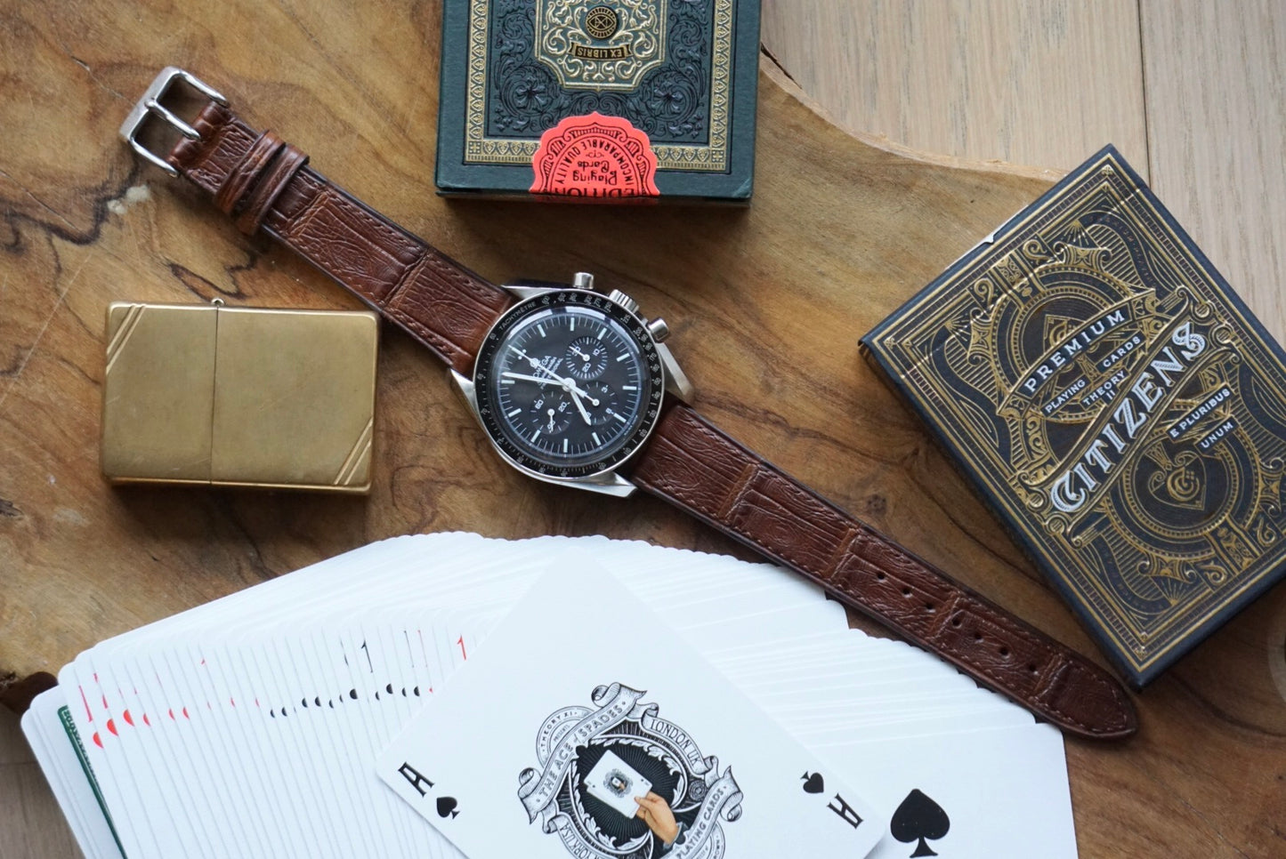 Classic brown custom Crocodile watch strap