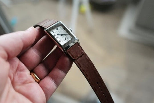 Reverso style strap in fauve baranil leather