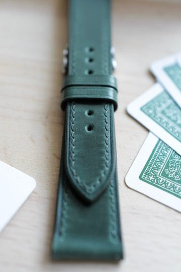 Green Shell cordovan watch strap