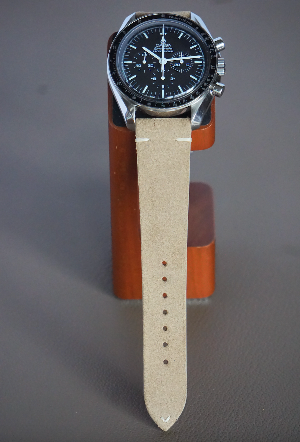 Sand colored Suede watch strap