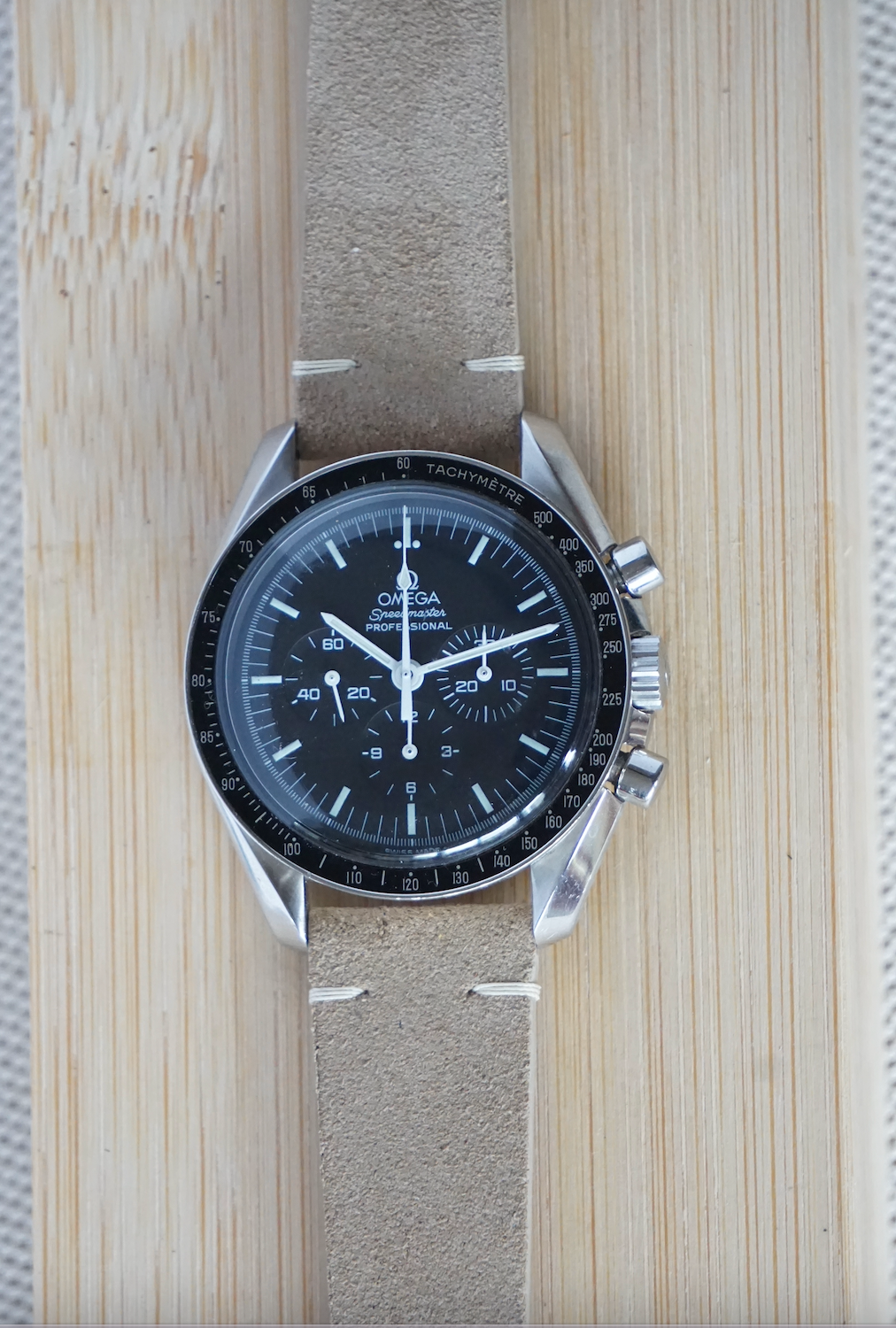 Sand colored Suede watch strap
