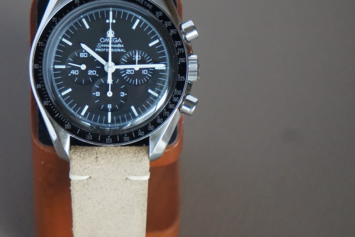 Sand colored Suede watch strap