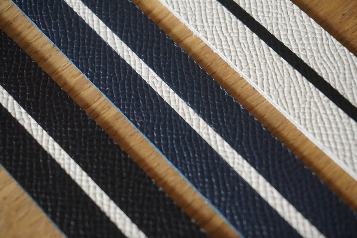 Black and white stripe watch strap.