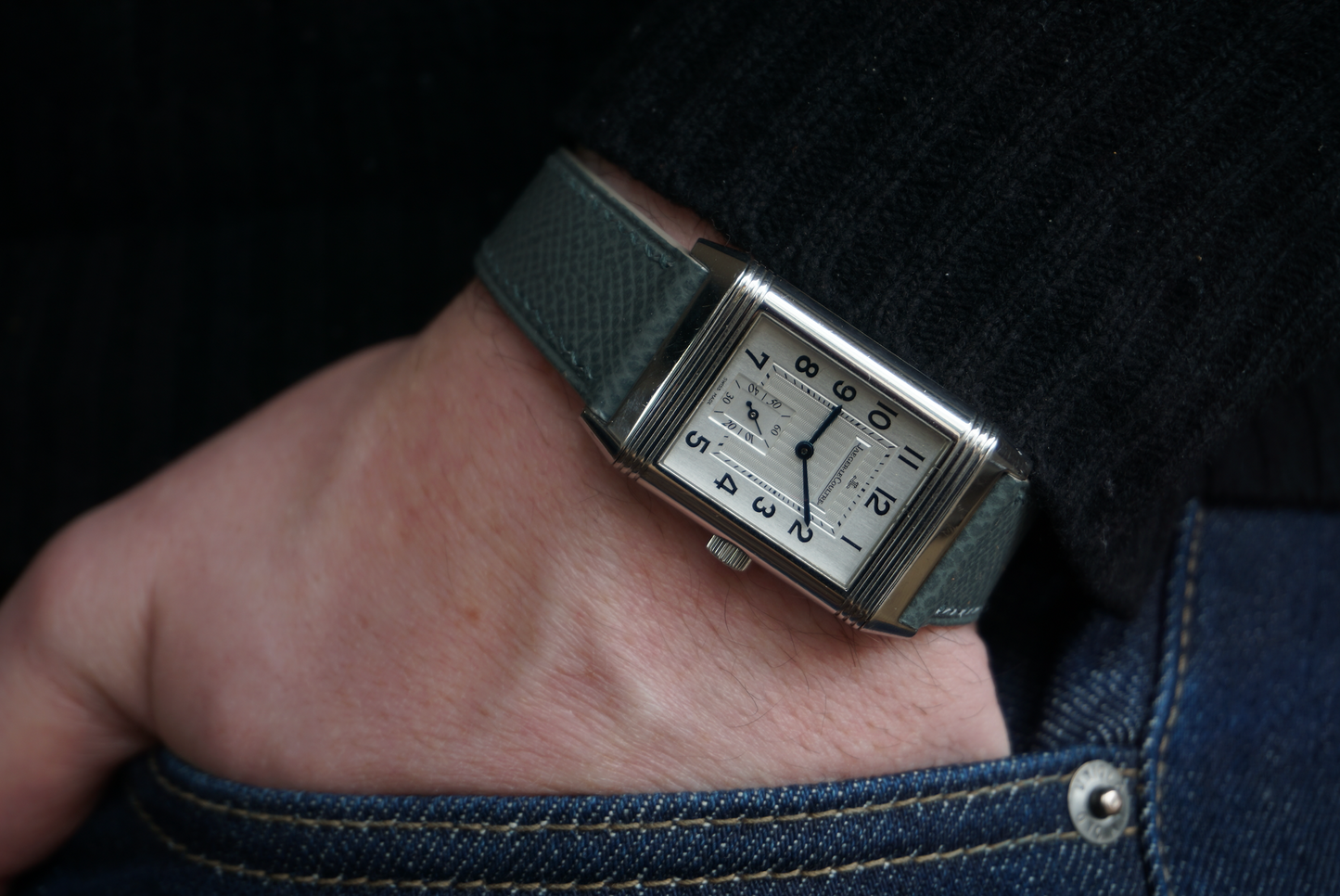 Etain (Grey) Epsom leather watch strap