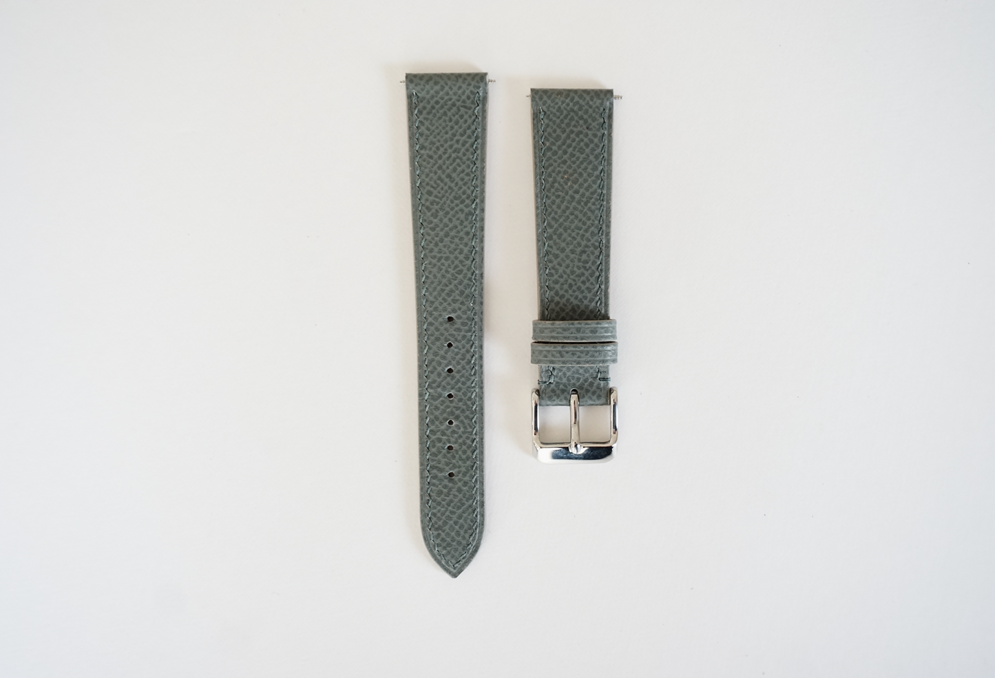 Etain (Grey) Epsom leather watch strap