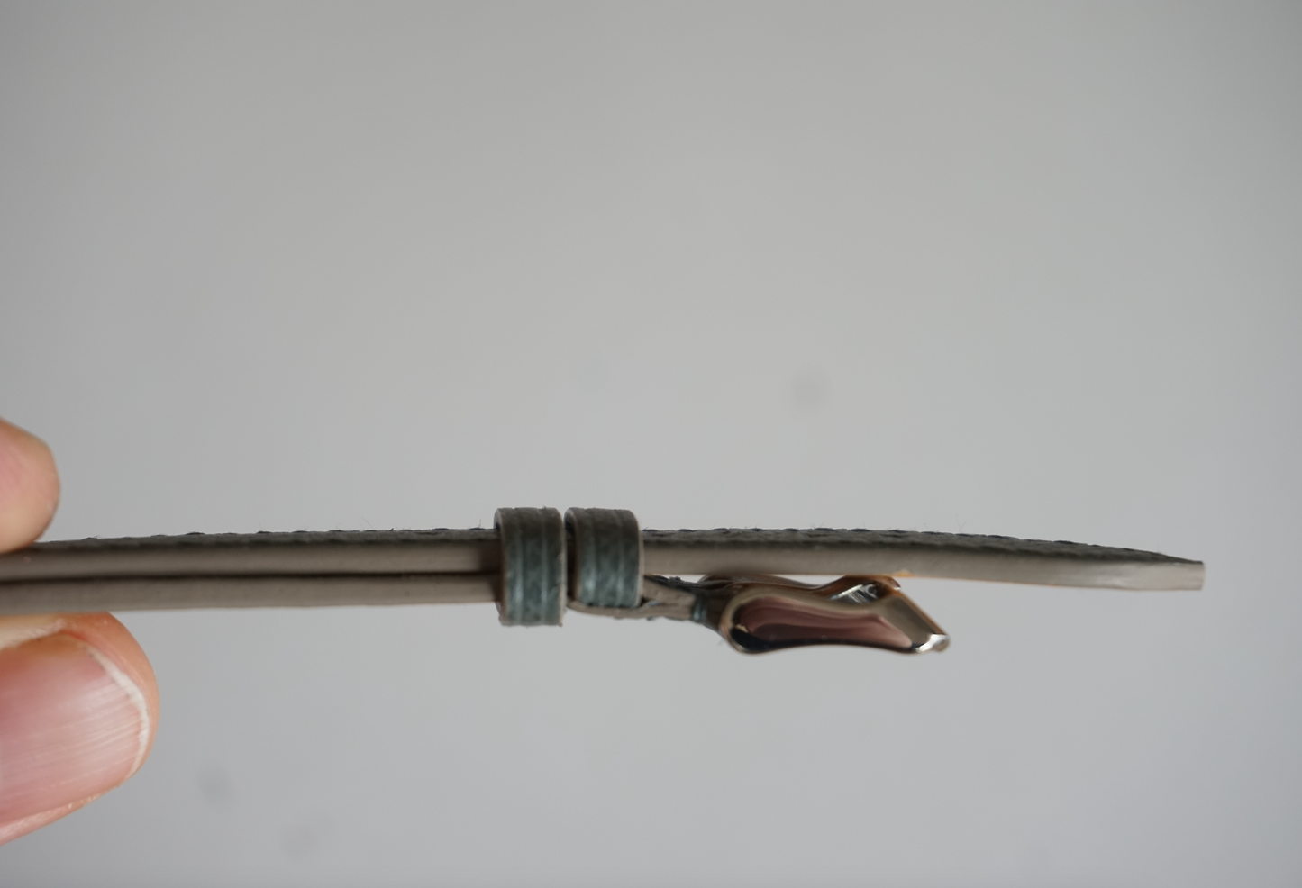 Etain (Grey) Epsom leather watch strap