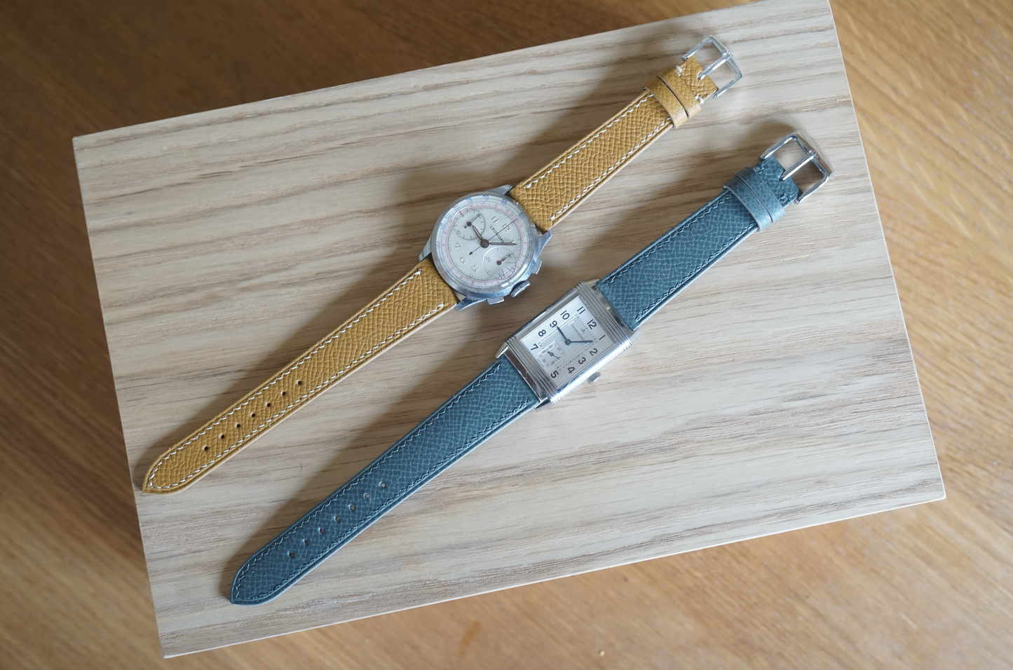 Etain (Grey) Epsom leather watch strap