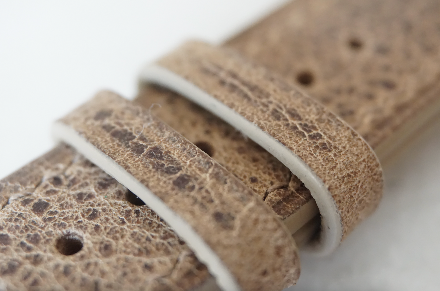 Waxed African Kudu leather (Charles F Stead) watch strap