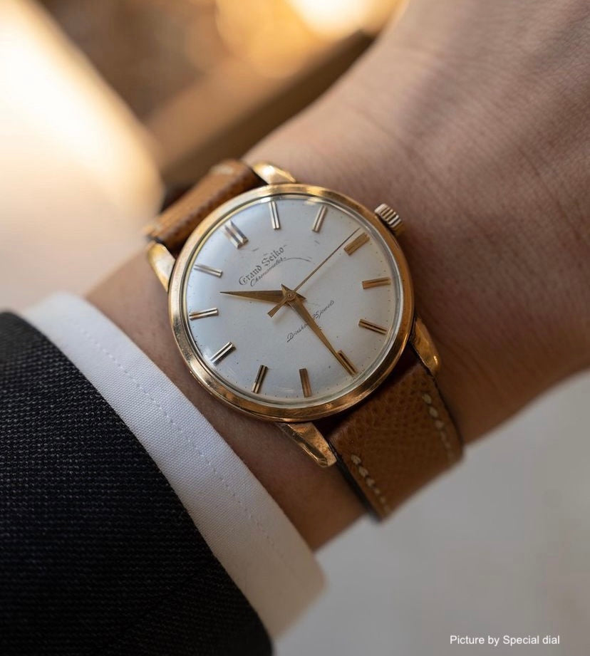 Epsom in gold tan watch strap