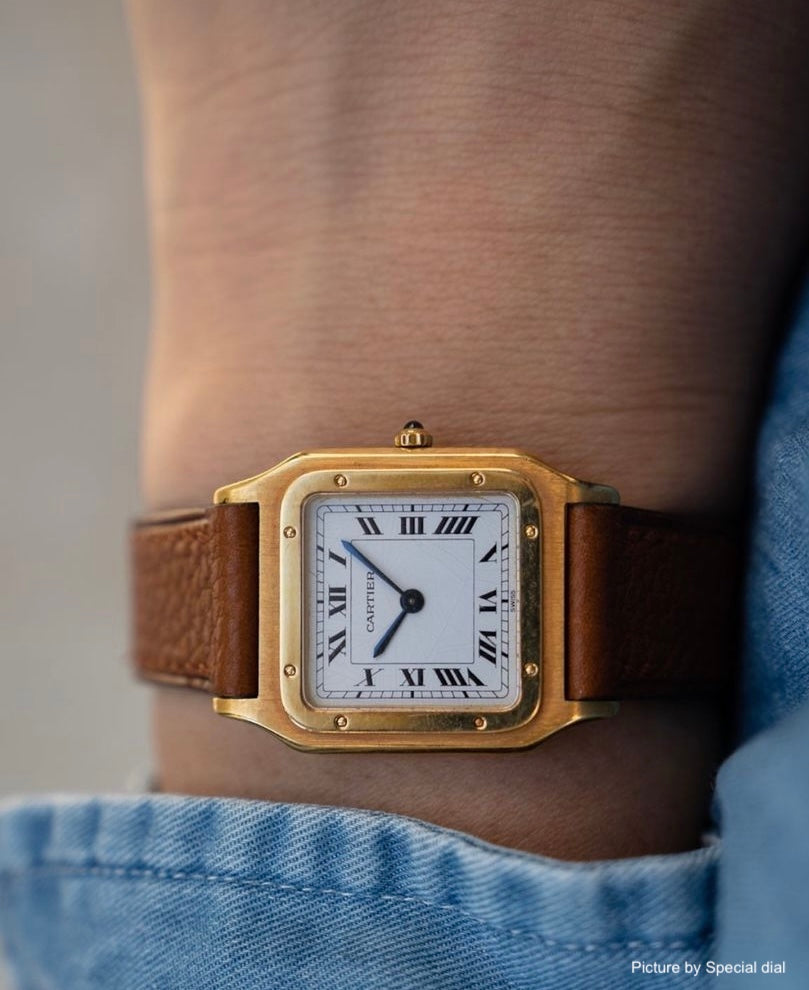 Gold Foulonne French calf watch strap