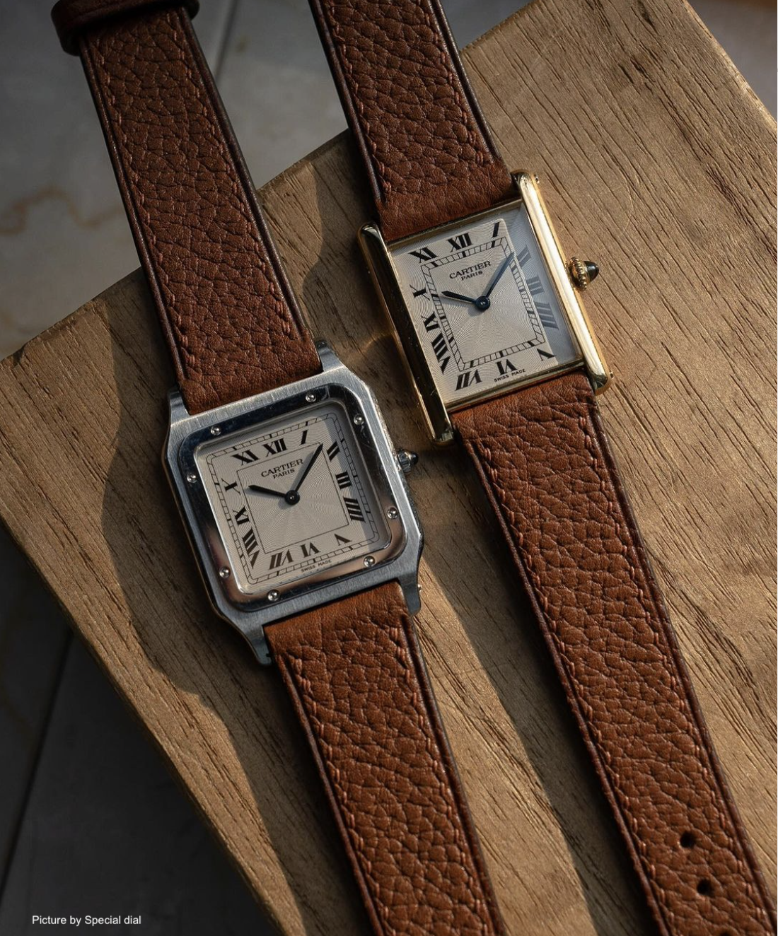 Gold Foulonne French calf watch strap