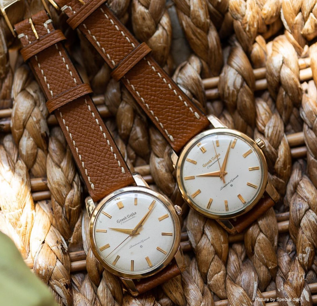 Epsom in gold tan watch strap