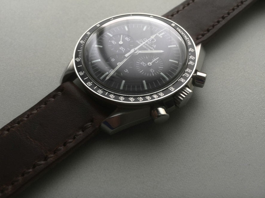 Horween Brown Derby leather watch strap