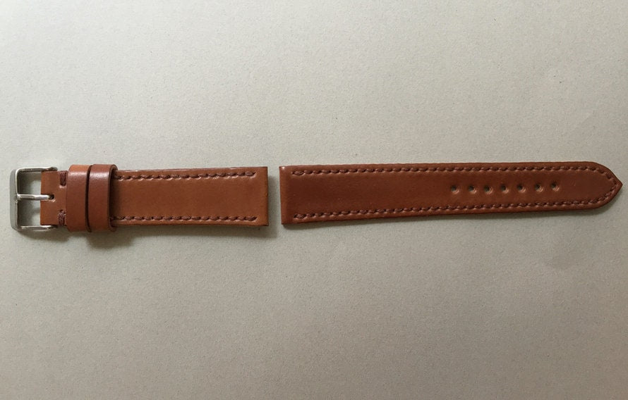 Horween bourbon Horween shell cordovan watch strap