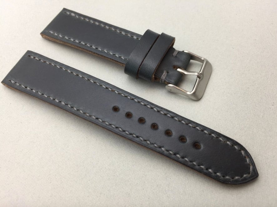Slate blue Horween Chromexcel watch strap