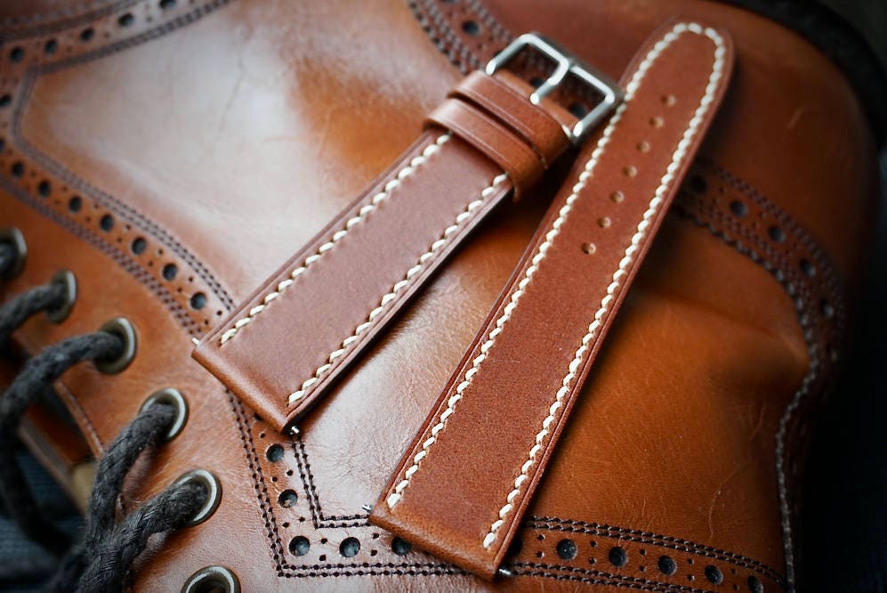 Italian Buttero with square end watch strap