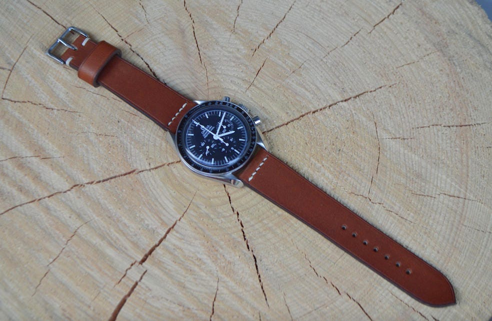Two stitch suportlo watch strap