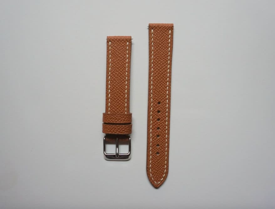 Epsom in gold tan watch strap