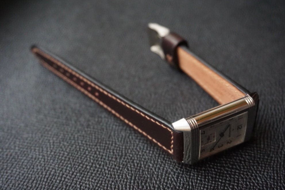 Box stitched no8 Horween shell cordovan watch strap