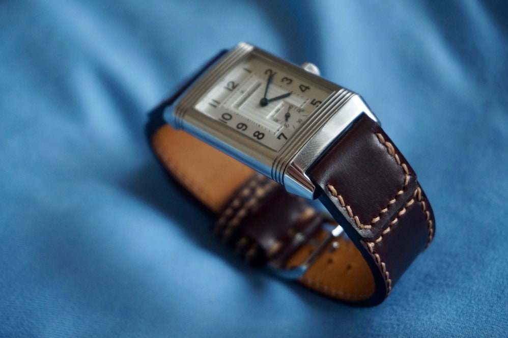 No.8 Horween shell cordovan Reverso style watch strap