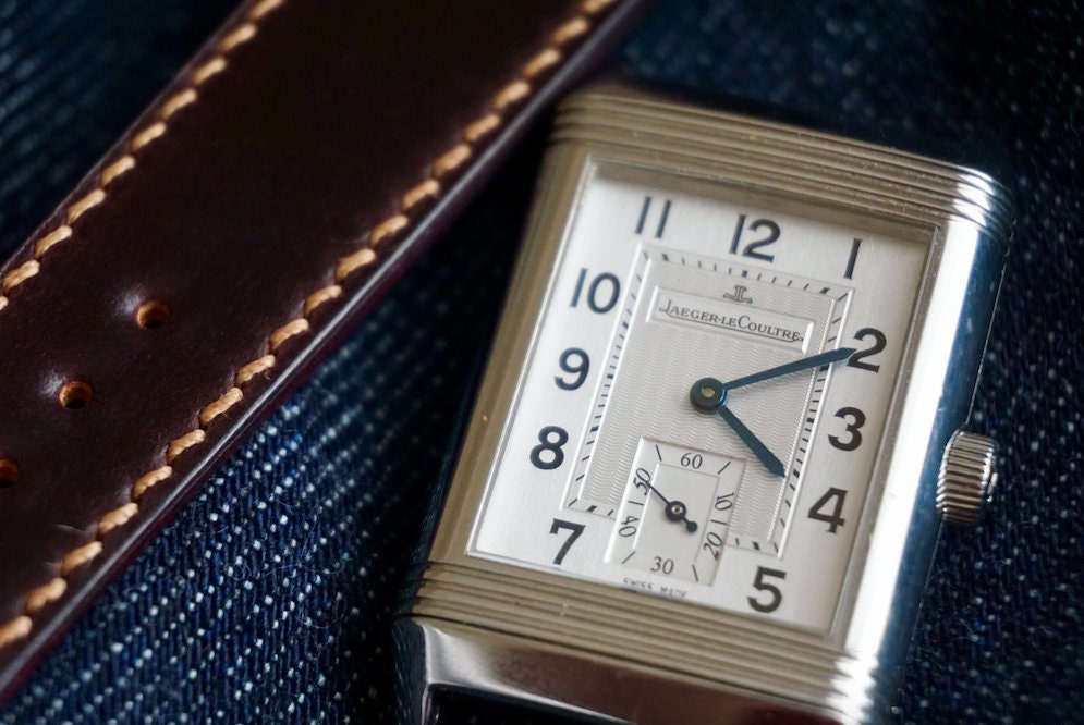 No.8 Horween shell cordovan Reverso style watch strap