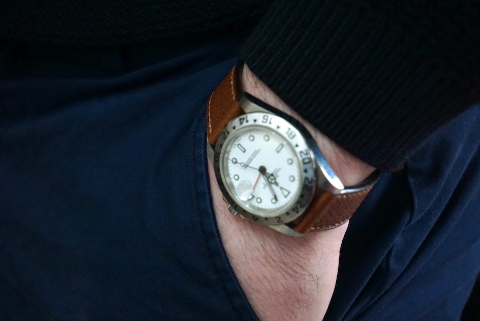 Gold Foulonne French calf watch strap