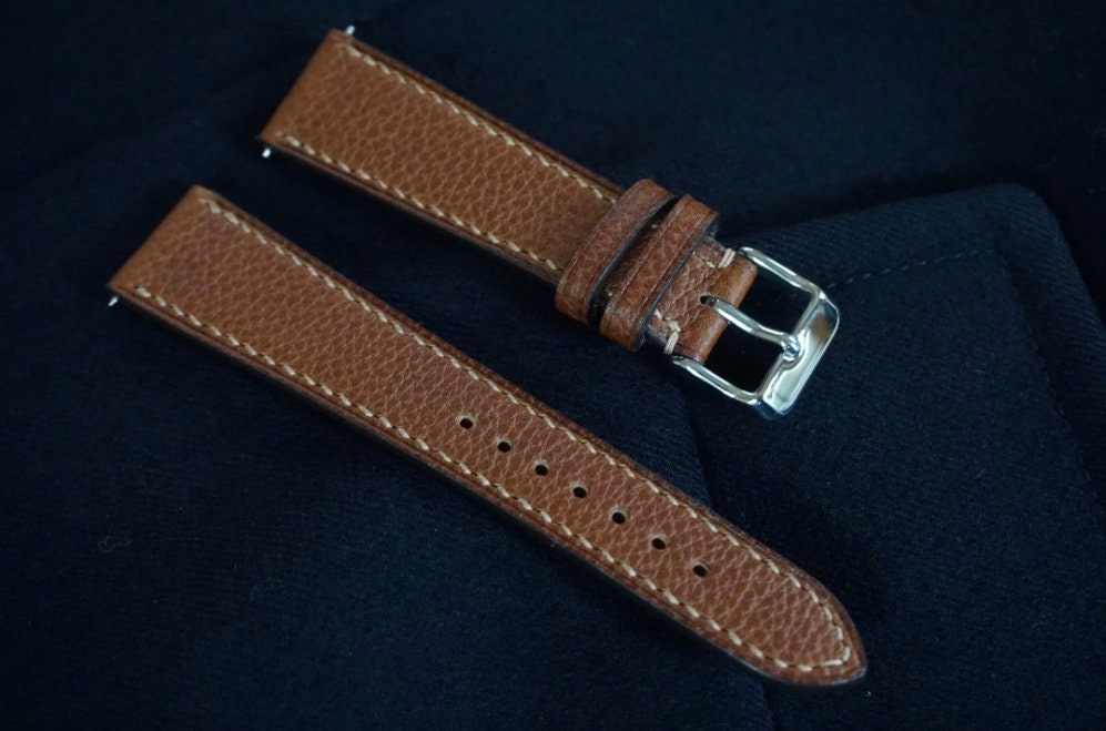 Gold Foulonne French calf watch strap