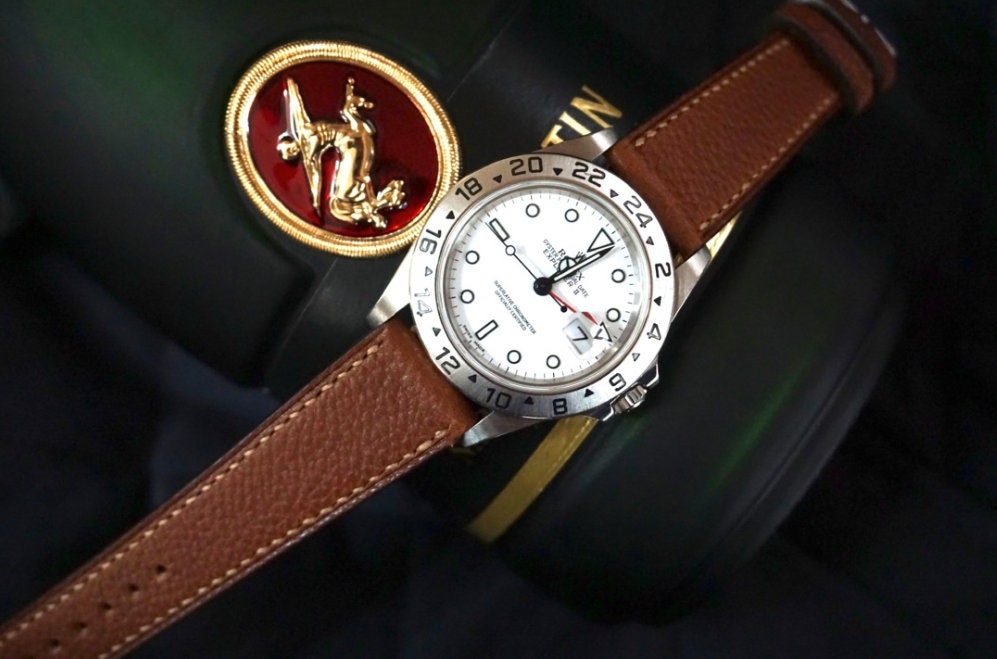 Gold Foulonne French calf watch strap