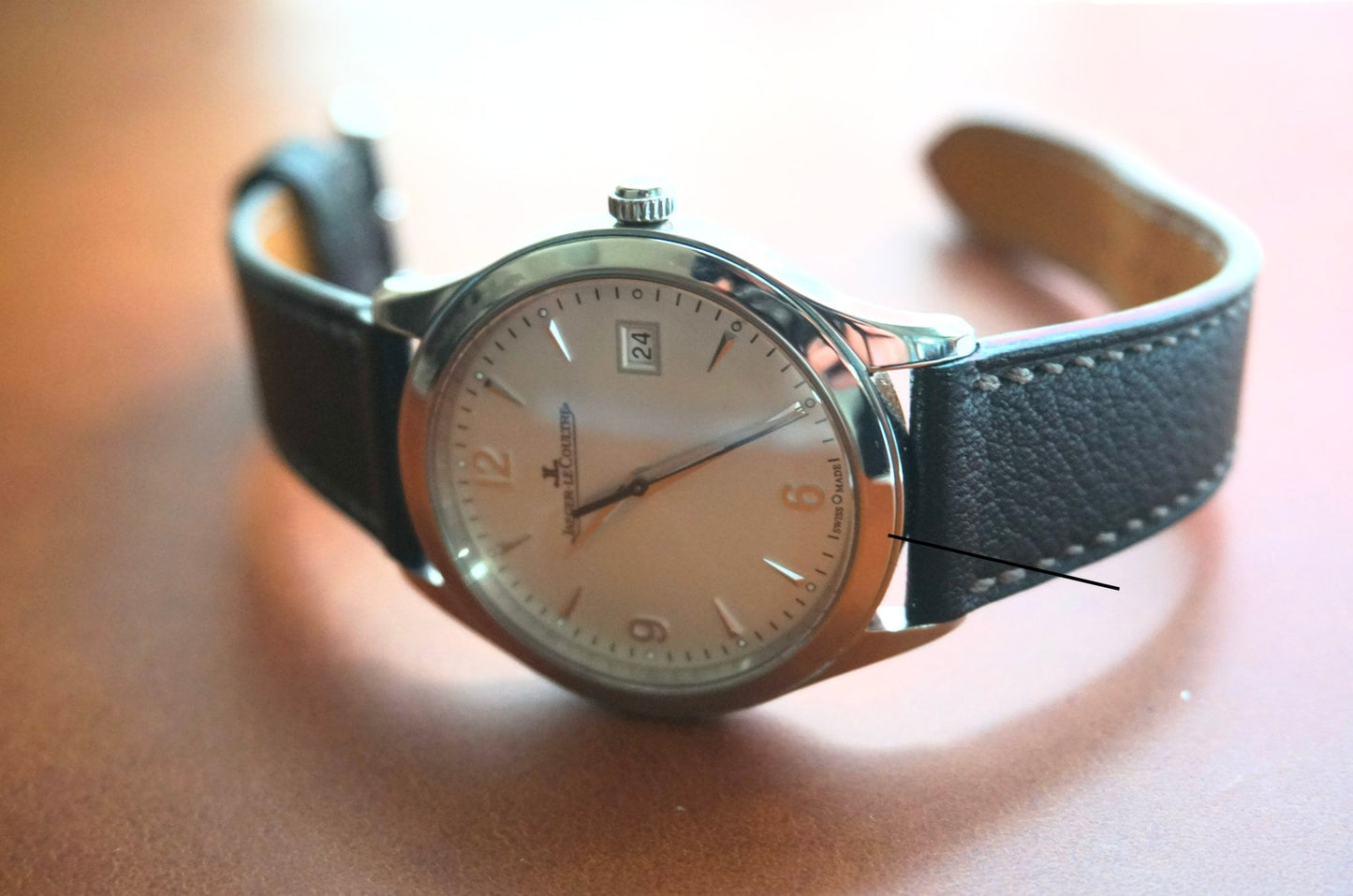 Black Chevre Sully watch strap