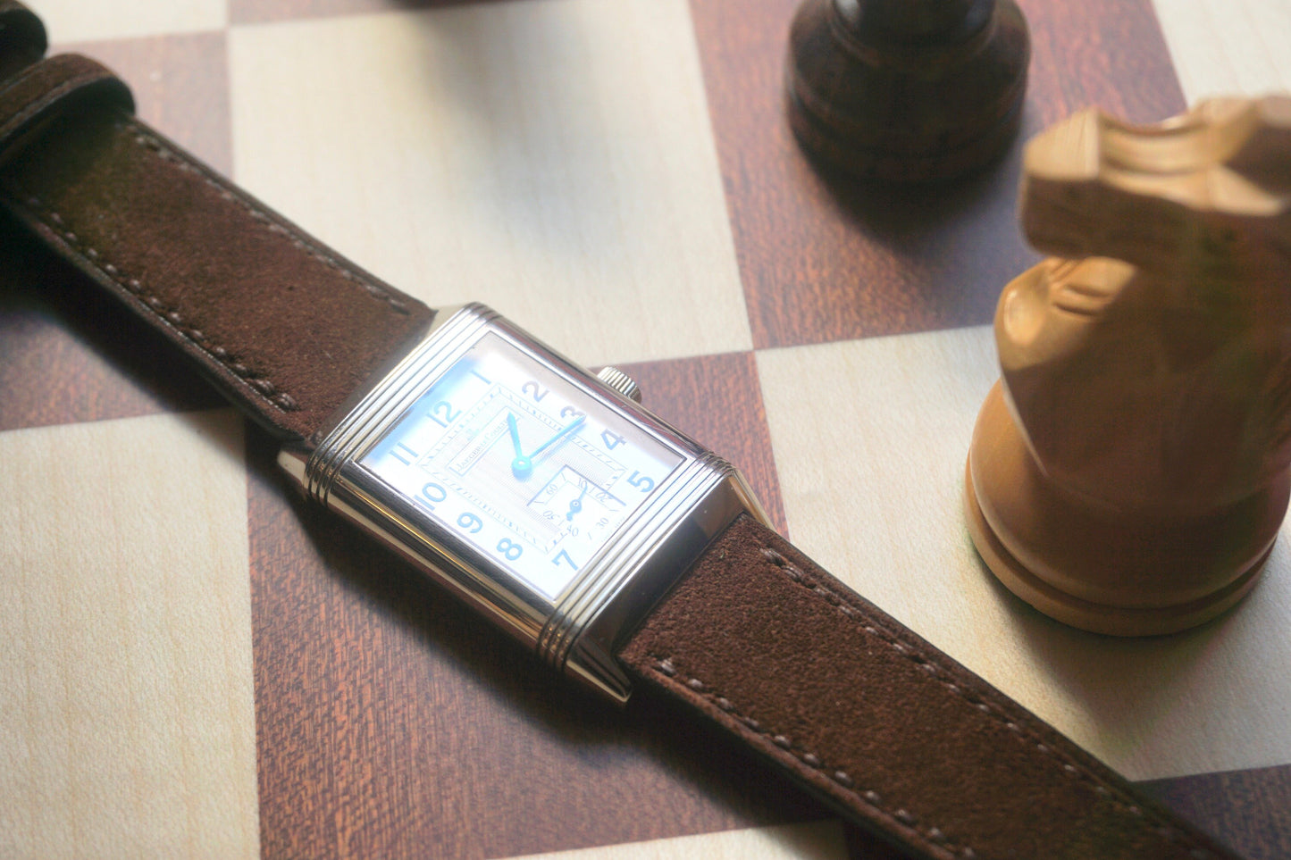 Suede in snuff brown watch strap