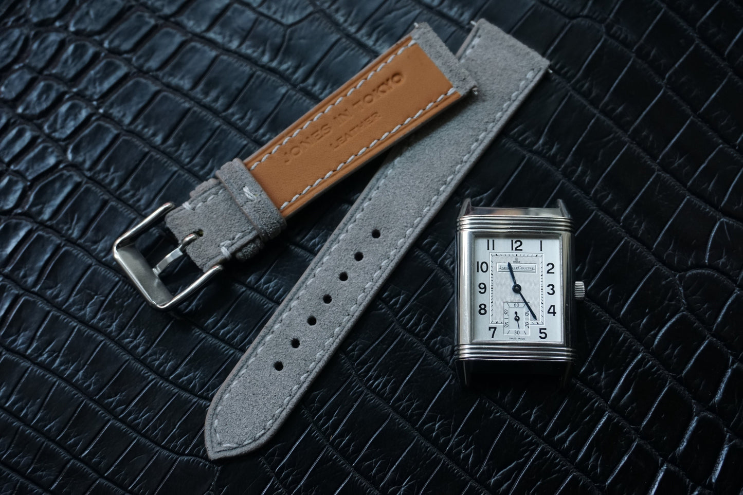 Grey Italian Suede watch strap