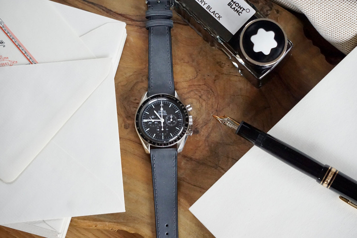 Charcoal grey Nubuck watch strap