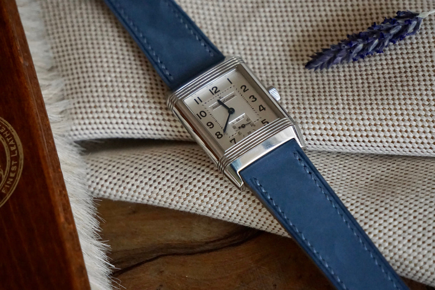 French blue Nubuck watch strap