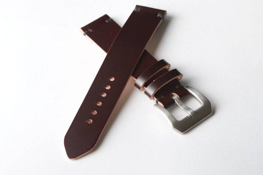Cognac brown- Shell Cordovan watch strap