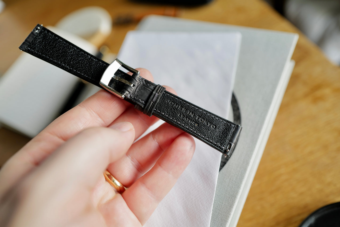 Graphite Grey Crocodile strap