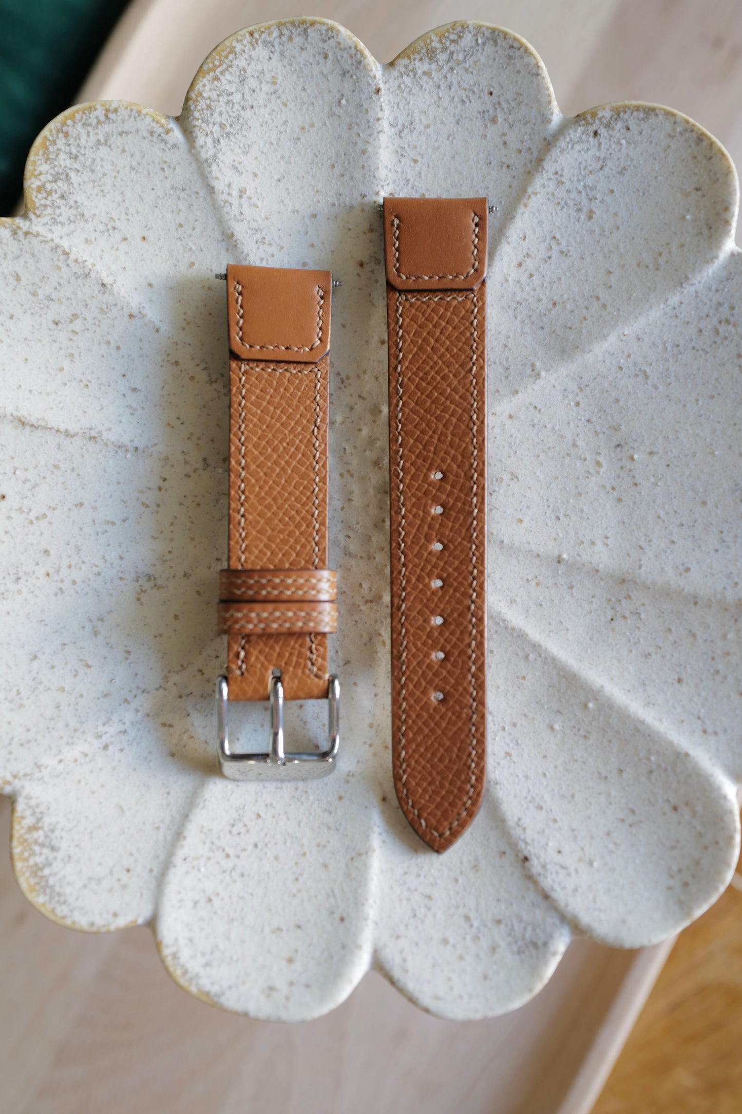 Gold epsom Reverso style strap