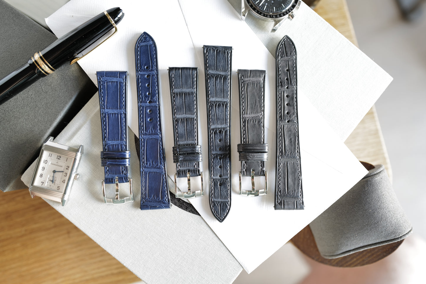 Graphite Grey Crocodile strap