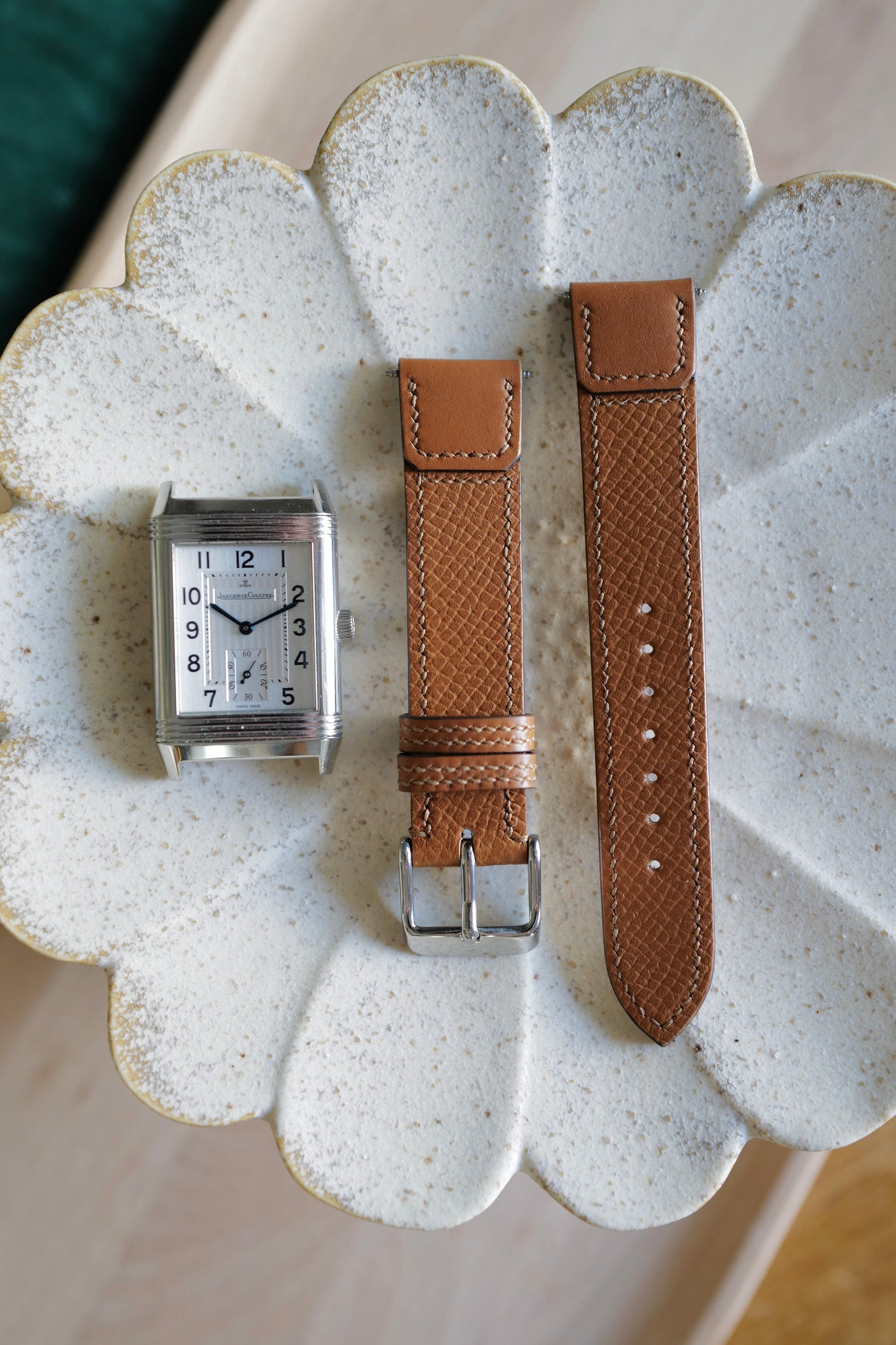 Gold epsom Reverso style strap