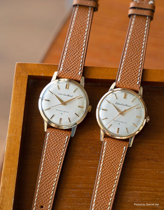 Epsom in gold tan watch strap