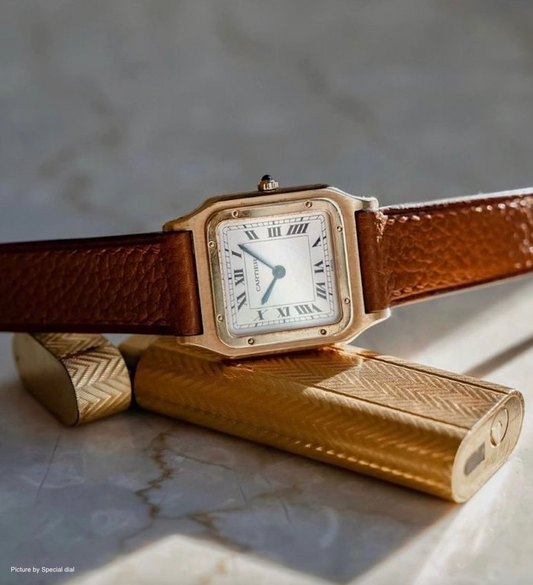 Gold Foulonne French calf watch strap
