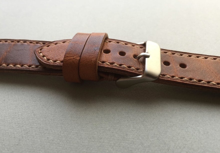 Italian Waxed pull up watch strap