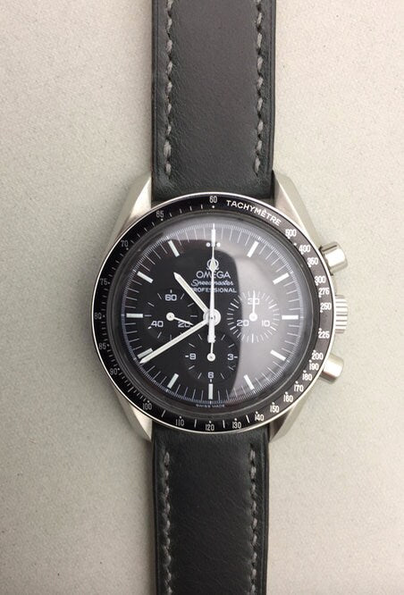Slate blue Horween Chromexcel watch strap