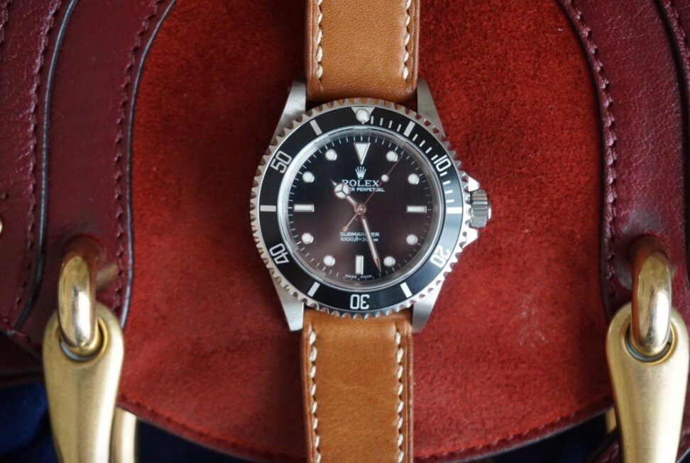 Baranil/ Barenia leather watch strap