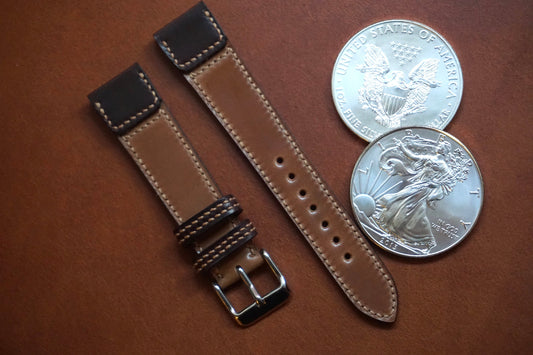 Two tone Reverso style watch strap