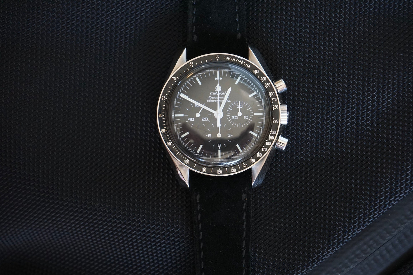Matte Black C.F. Stead suede  watch strap